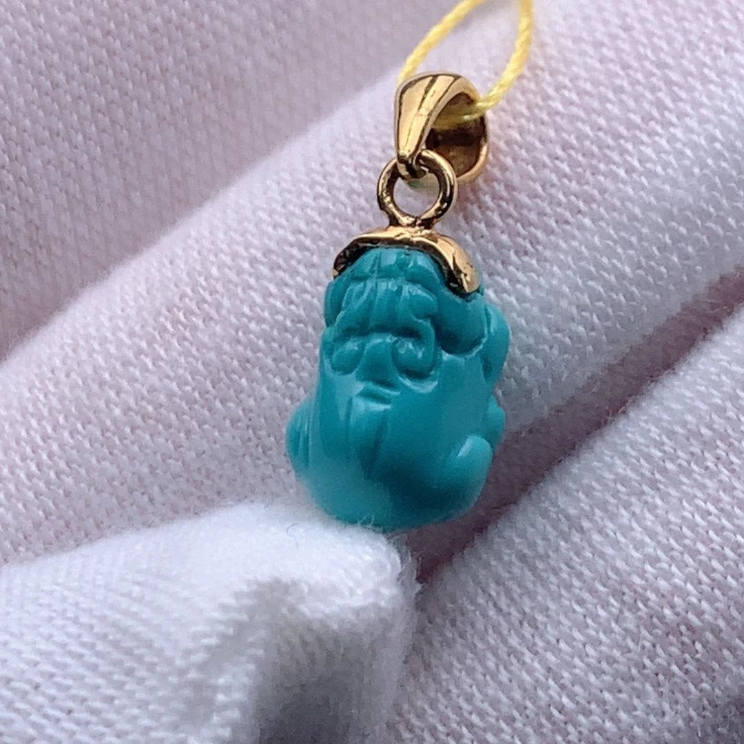 绿松石18K金镶嵌珠宝奇石