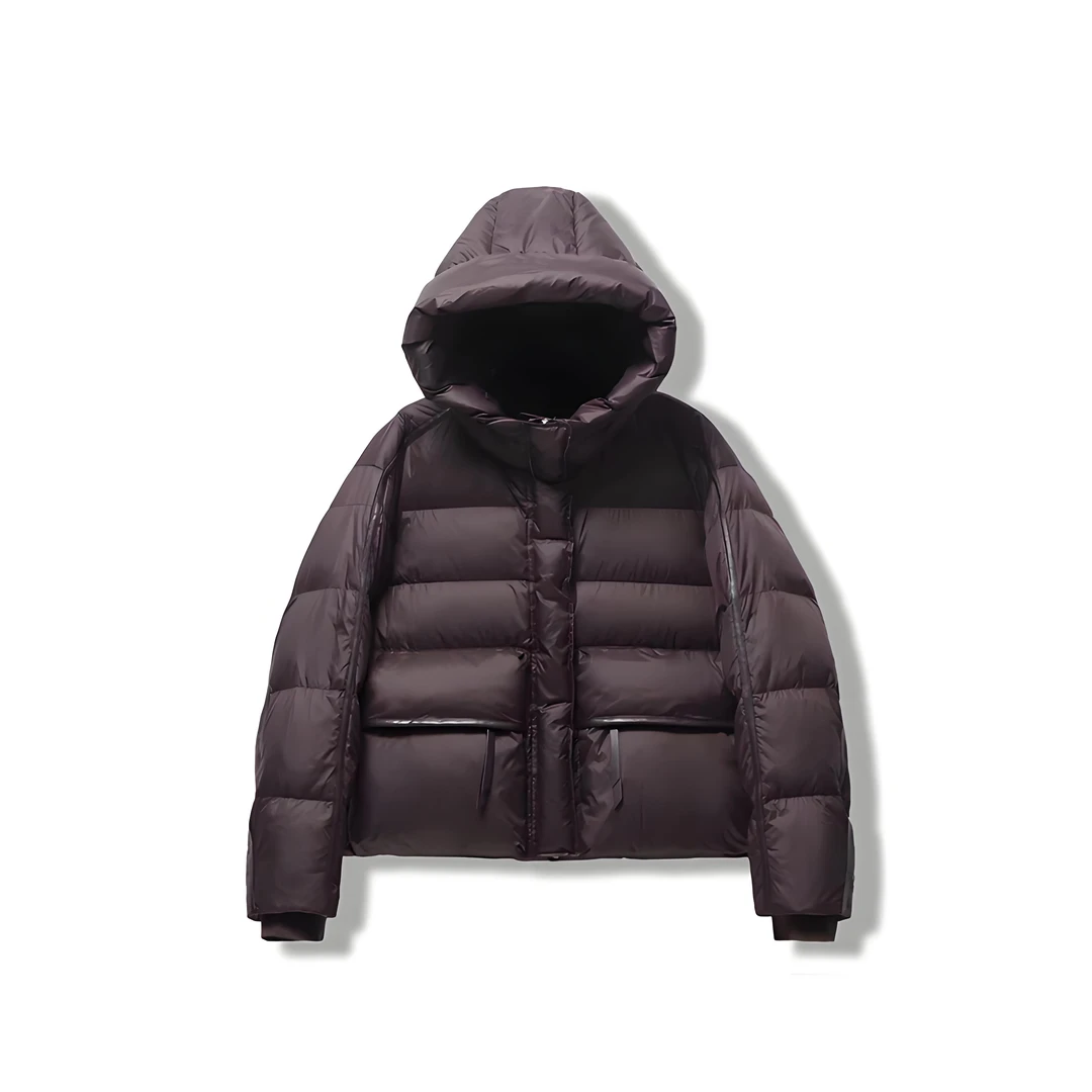 【Shaw Eleven】欧货连帽短款羽绒服女90鸭绒加厚面包服 85880018