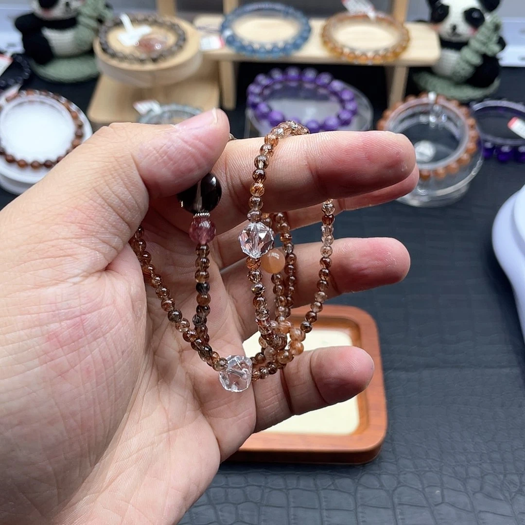 水晶手链未镶嵌黑金超7