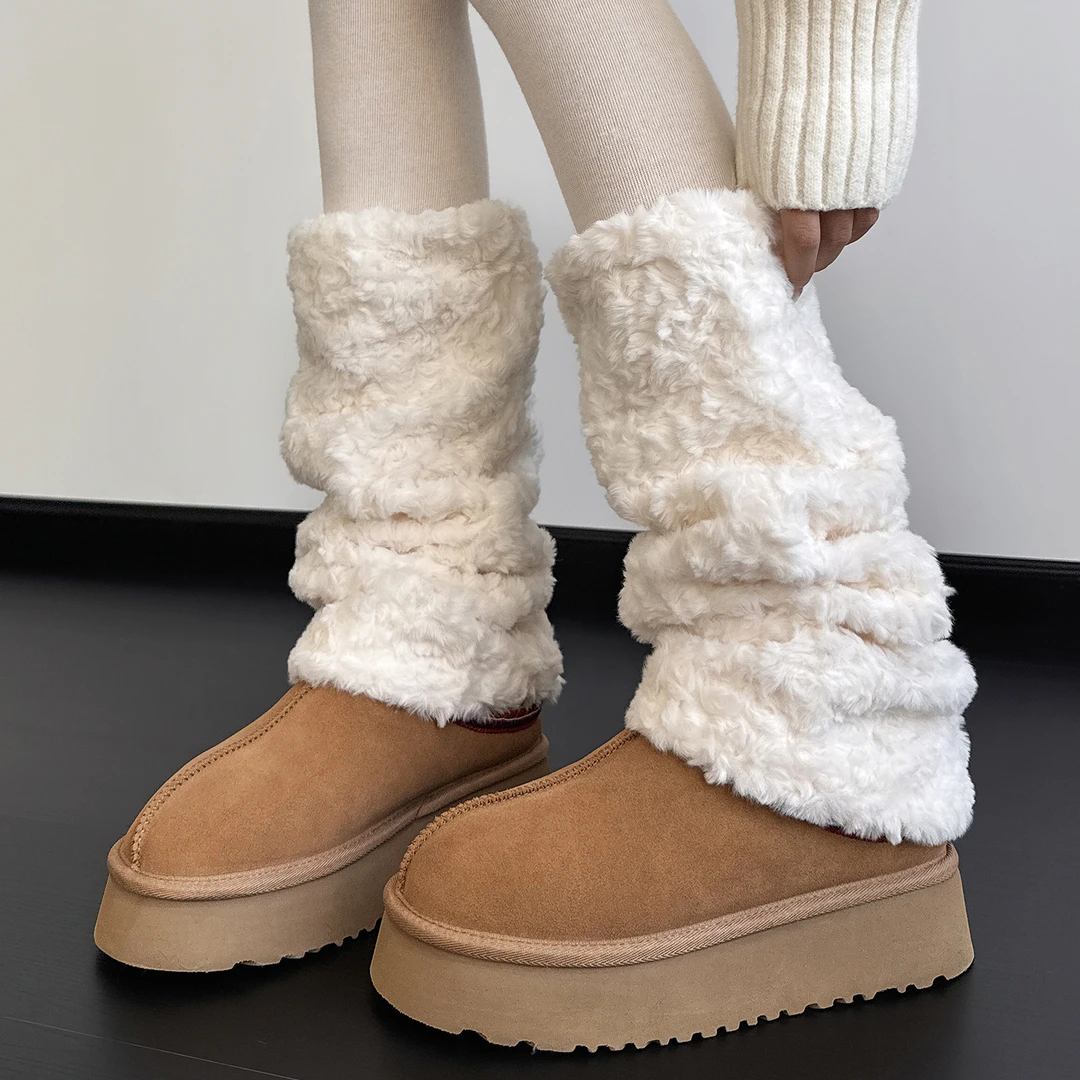 袜套堆堆袜加绒加厚保暖2025新款爆款冬腿套配雪地靴冬季冬天袜子