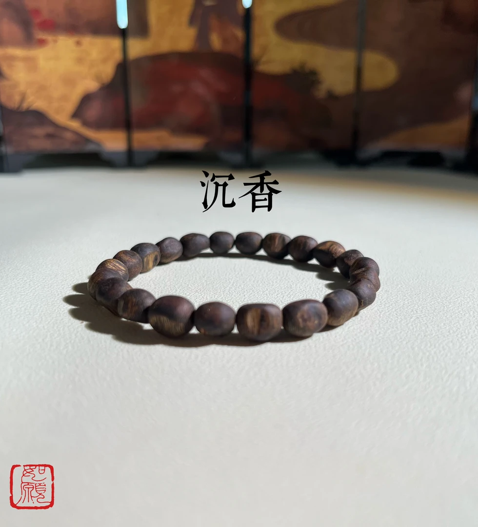 沉香【香豆豆】海南留疤沉香单圈黑油多样性发一