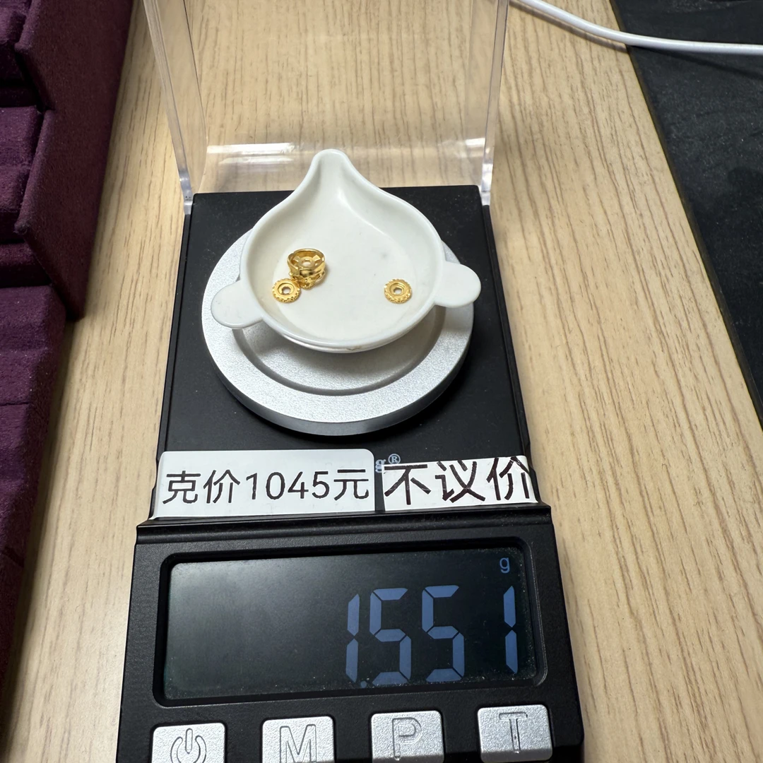 足金999黄金工艺品唐草隔片卡五骷髅卡七秀