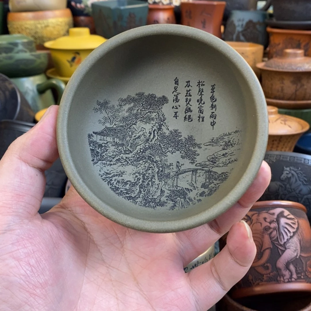 紫砂杯子宜兴全手工紫砂杯