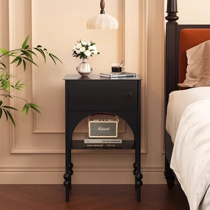 铁艺床头柜替代品中古风床头置物架意式复古床边柜卧室家用储物柜