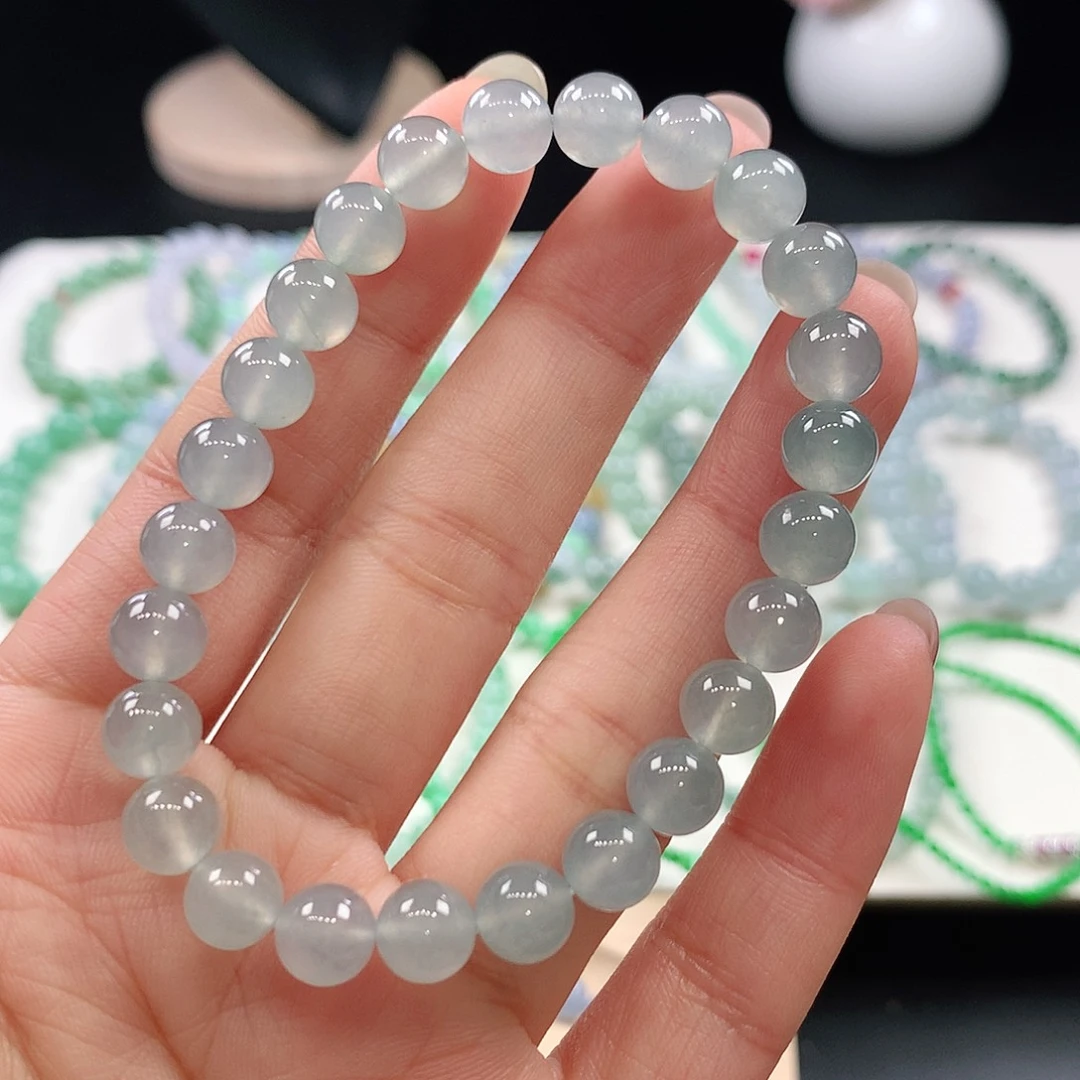 翡翠未镶嵌手链7.3mm