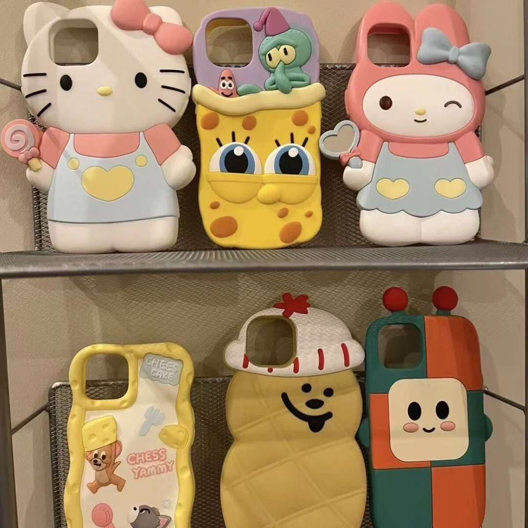 3卡通可爱硅胶适用简约表情16promax手机壳14全包13硅胶高颜值