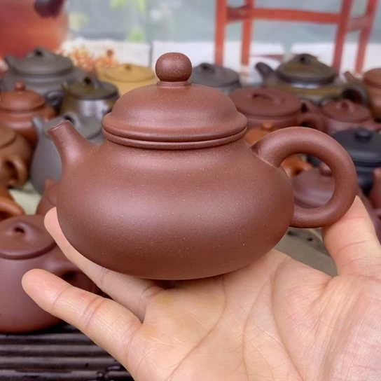 紫砂茶壶风釉150ccccc羊角山紫泥