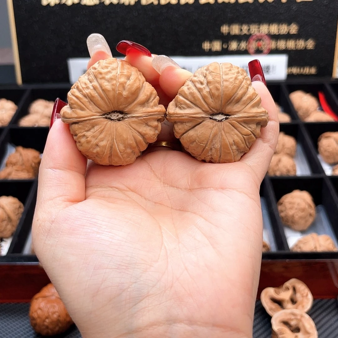 把件文玩核桃?****?42南瓜全品边肚同尺正肩凹底42A3