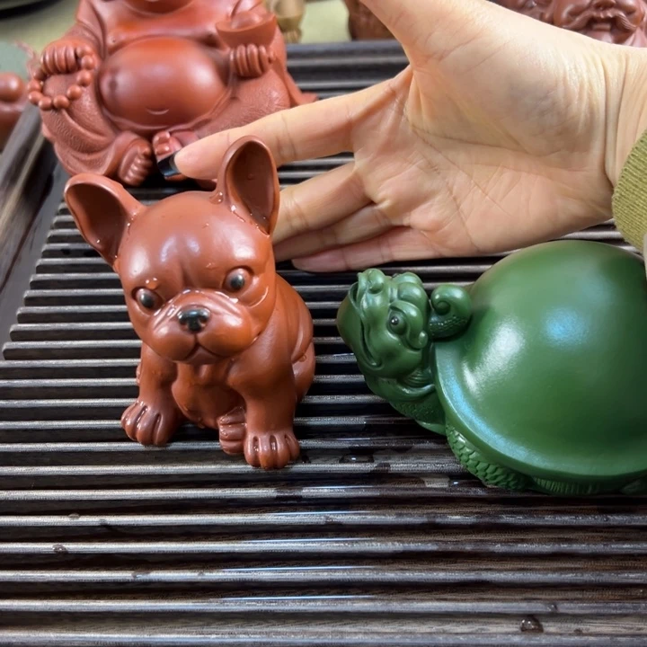 紫砂茶宠兰***香紫砂法斗。龙龟