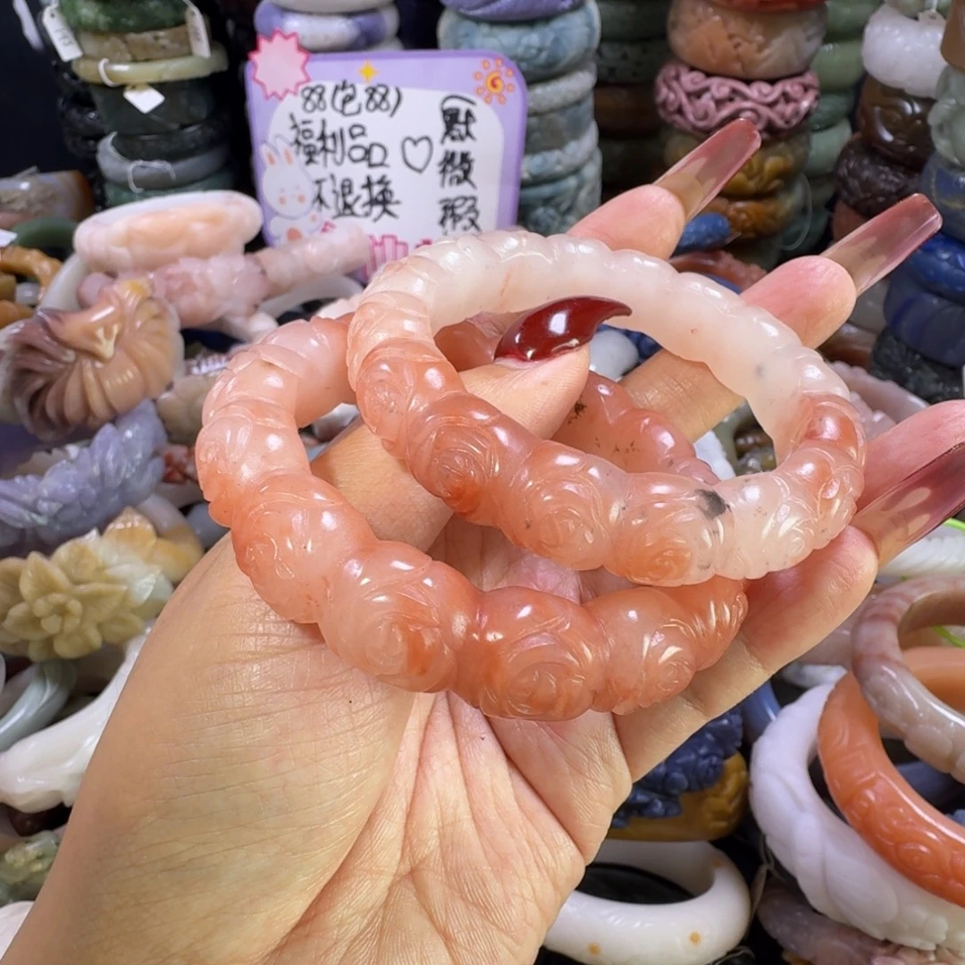 石英质玉（佘太翠）未镶嵌手镯15。5657。一个价