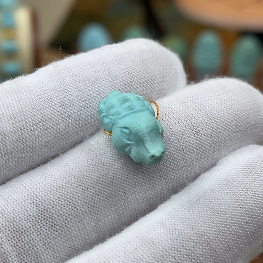 绿松石未镶嵌鳄鱼编号70