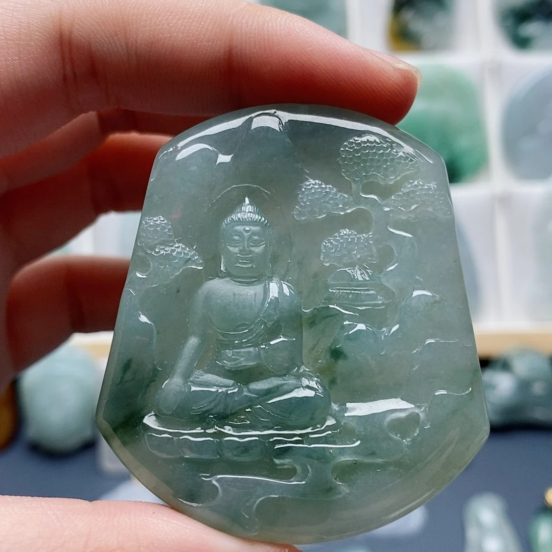 翡翠未镶嵌吊坠(不含链)阿弥陀佛