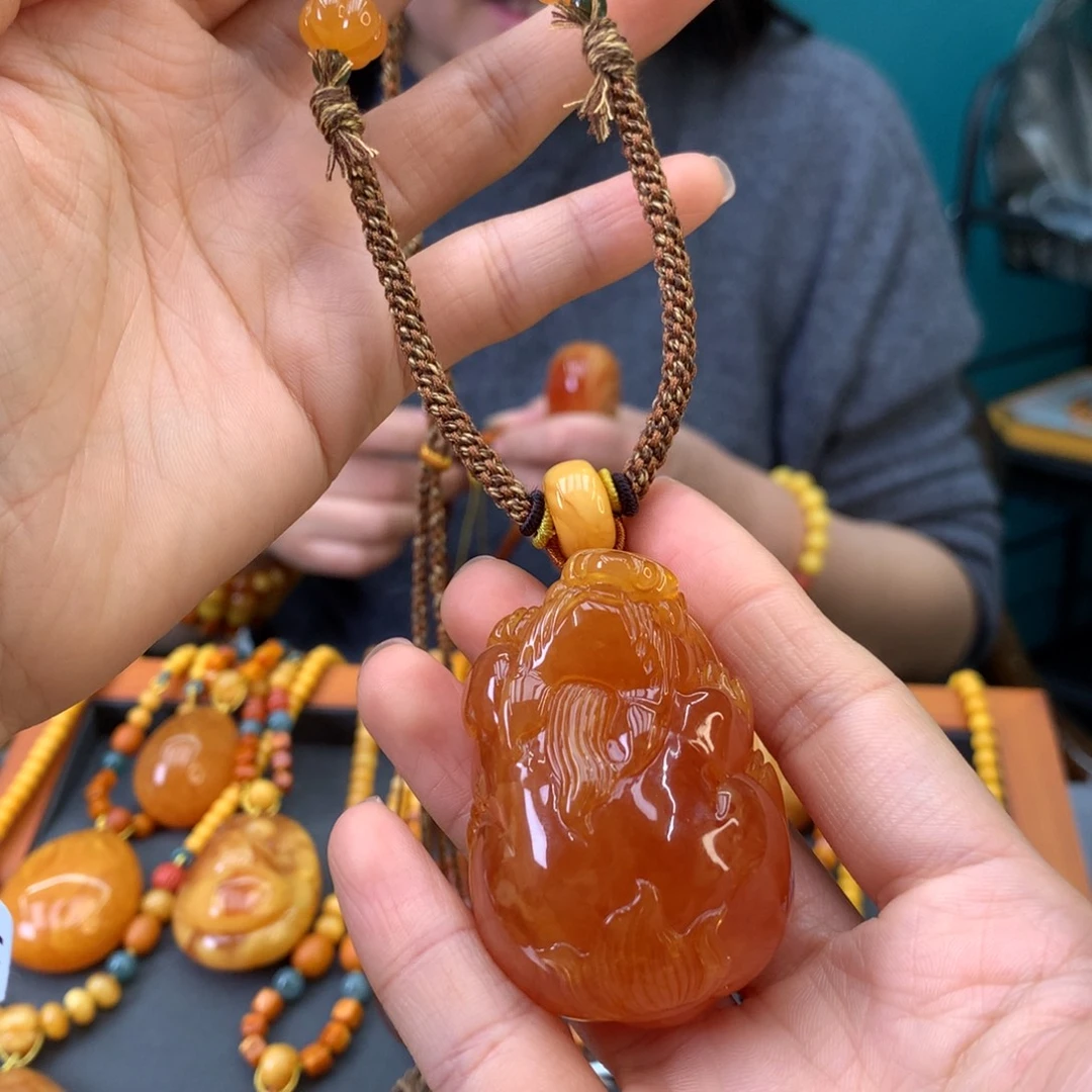 蜜蜡未镶嵌颈饰天然