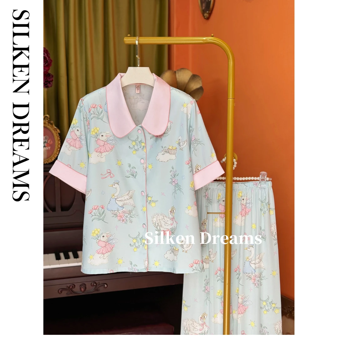 【夏日氧气-白日梦蓝】夏季可爱时尚潮流可外穿睡衣家居服套装7