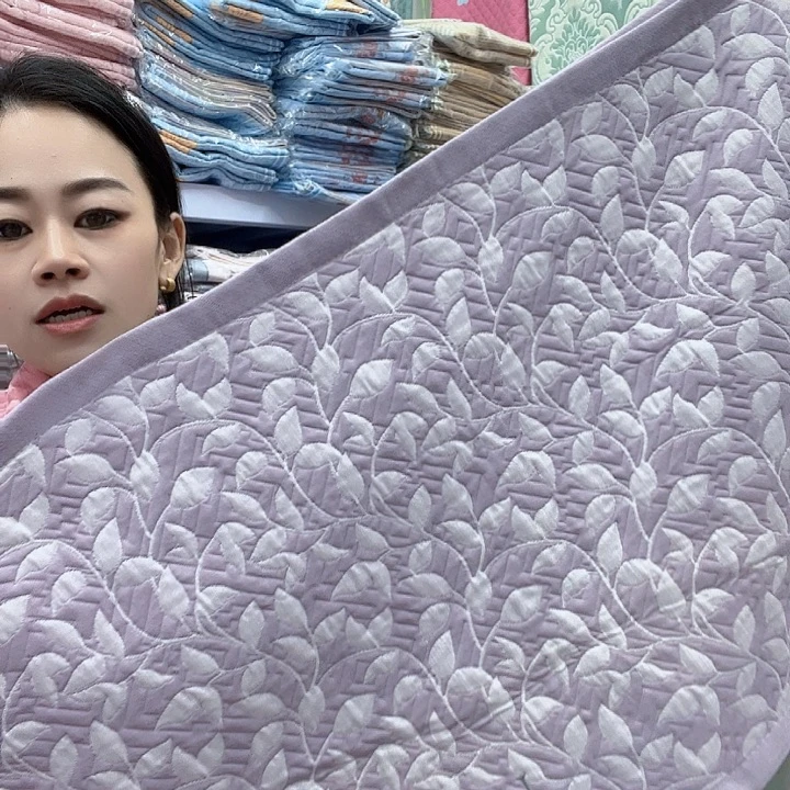 棉紫色小树叶纯棉