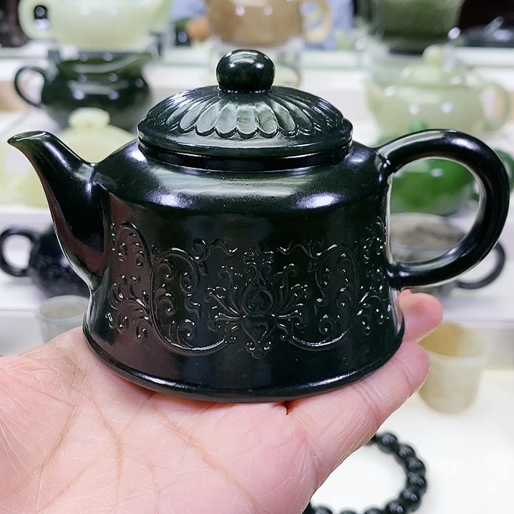 未镶嵌和田玉挂件茶壶170m l