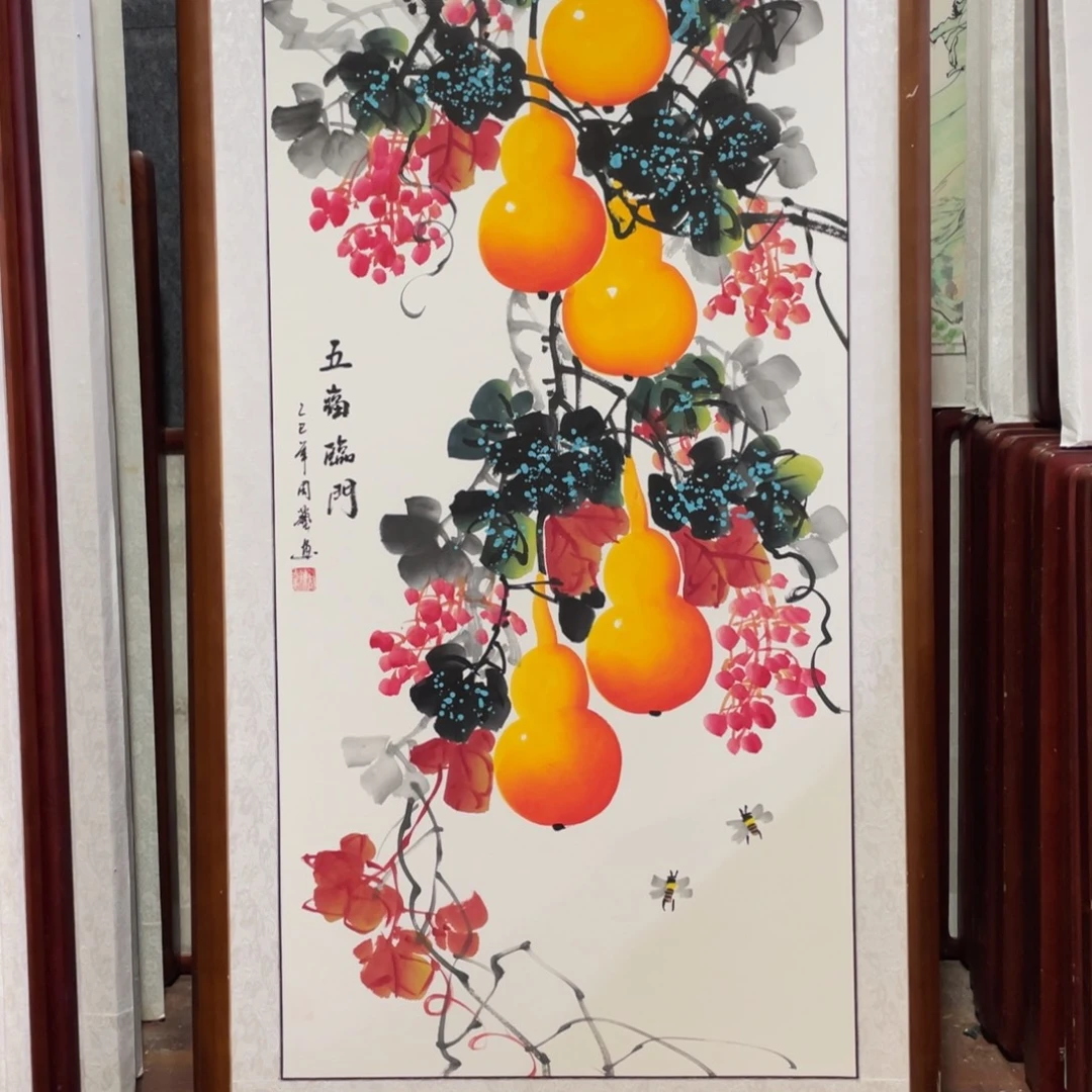 国画带框尺寸63*123厘米