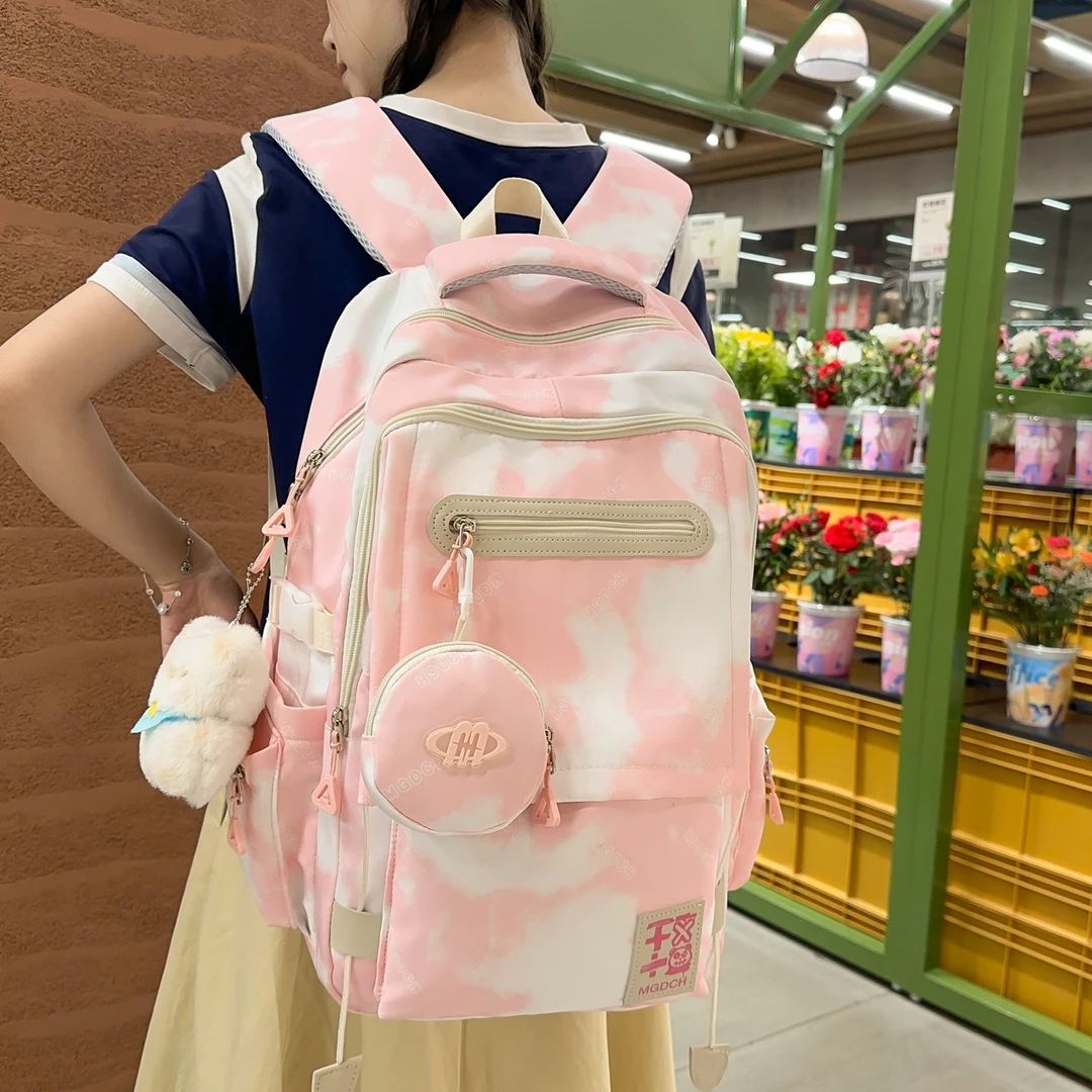 书包初中女生韩版小清新高级感双肩包小学生可爱风高中大学生背包