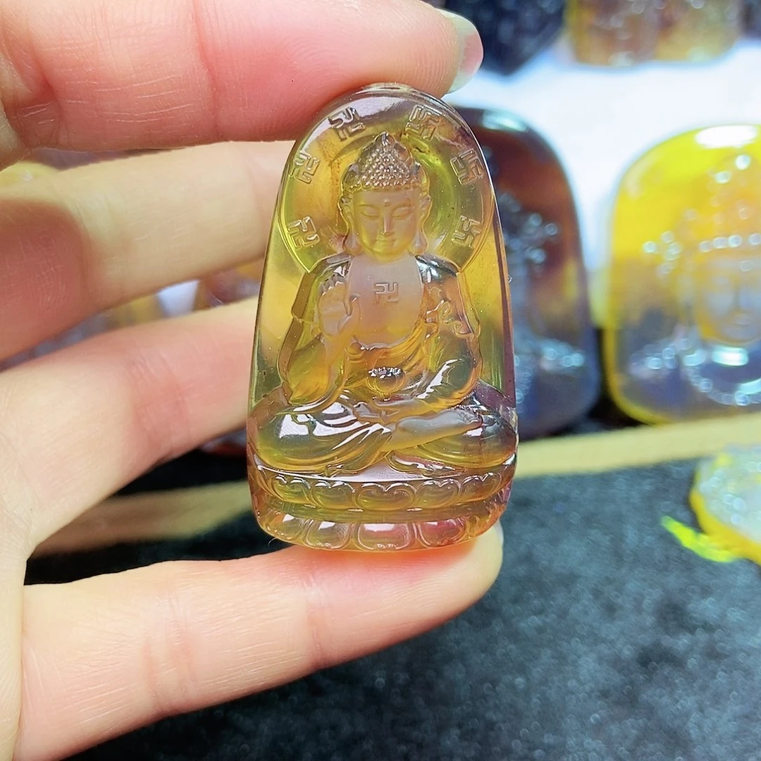 琥珀颈饰未镶嵌药师佛