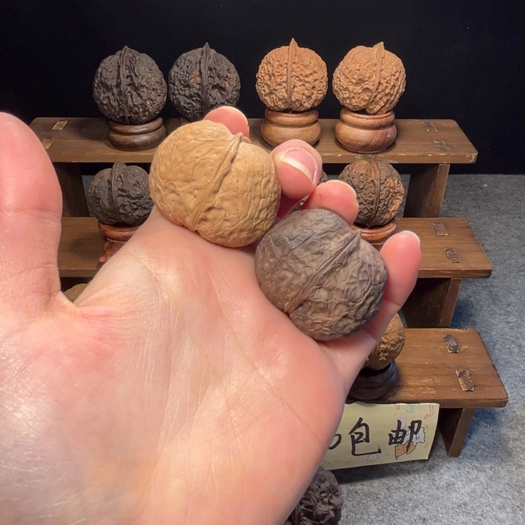 文玩核桃吊坠z小元宝蛇皮纹38mm