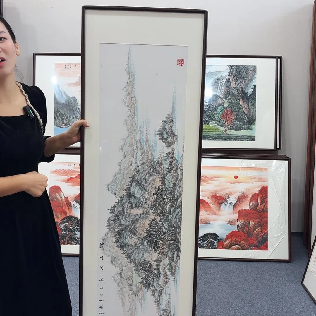 国画手绘作品160-45尺寸