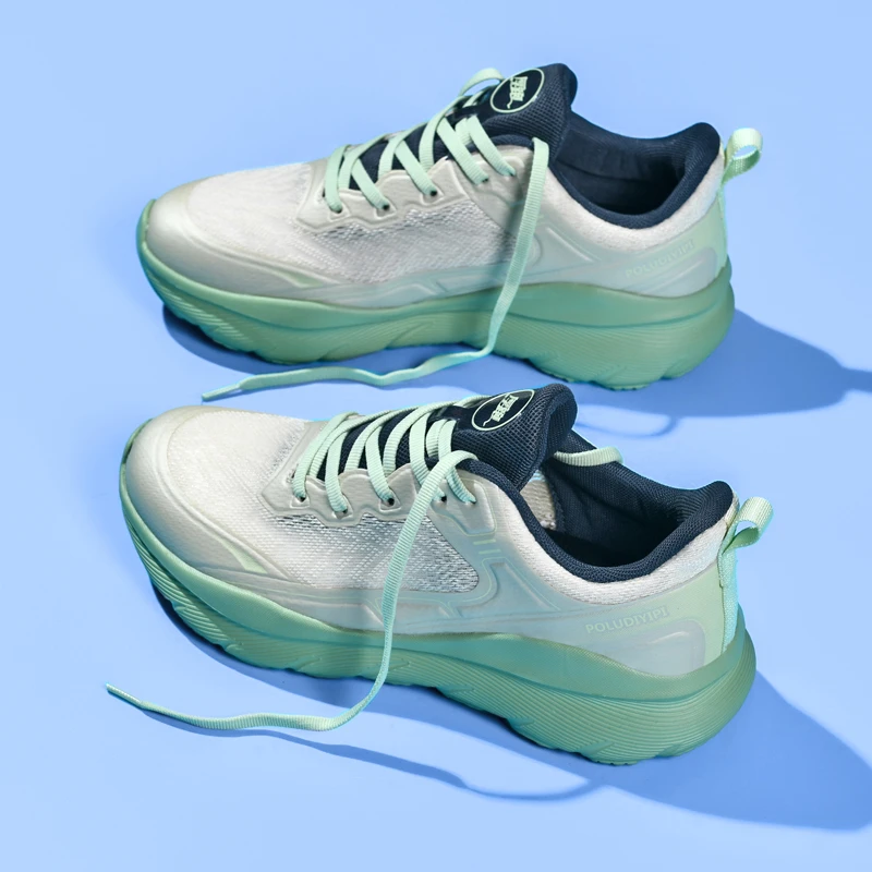 【情侣款款】跑步专用跑鞋冰丝减震高端运动鞋男款网面轻薄透气潮鞋