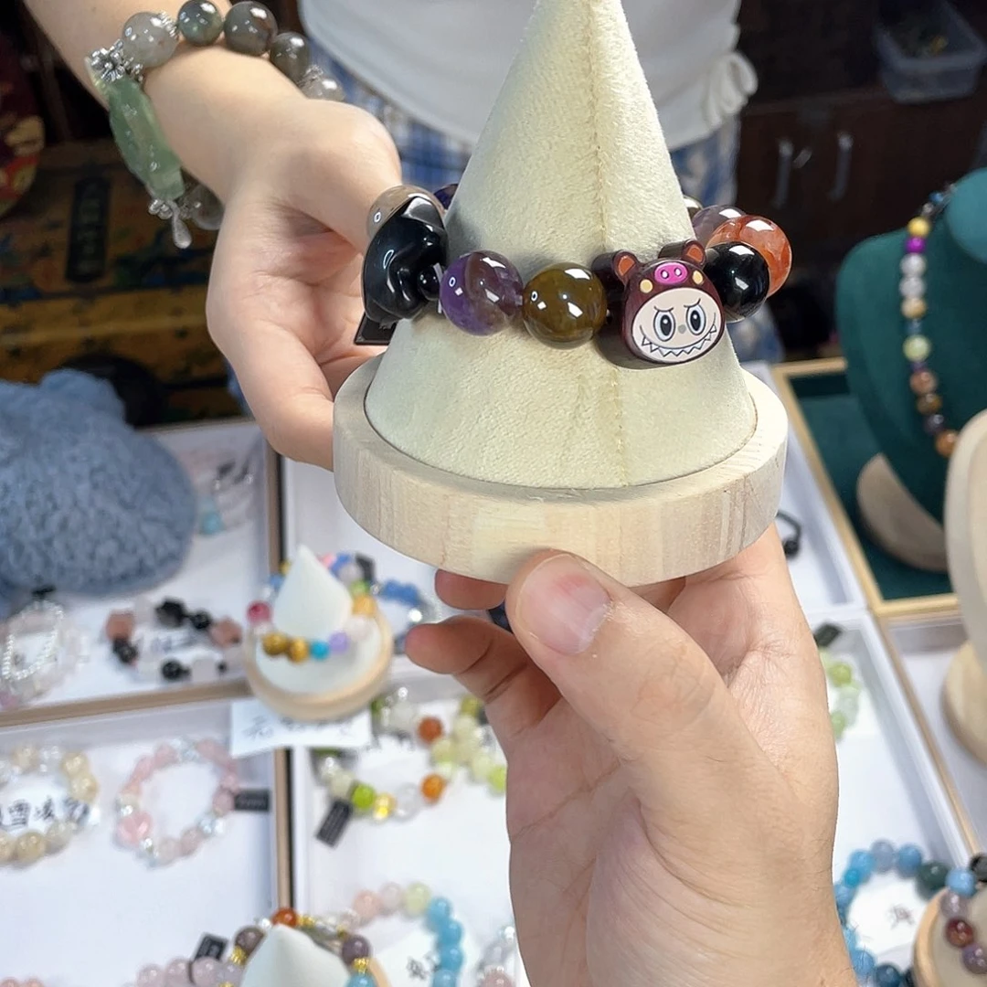 水晶手链银S925镀金镶嵌