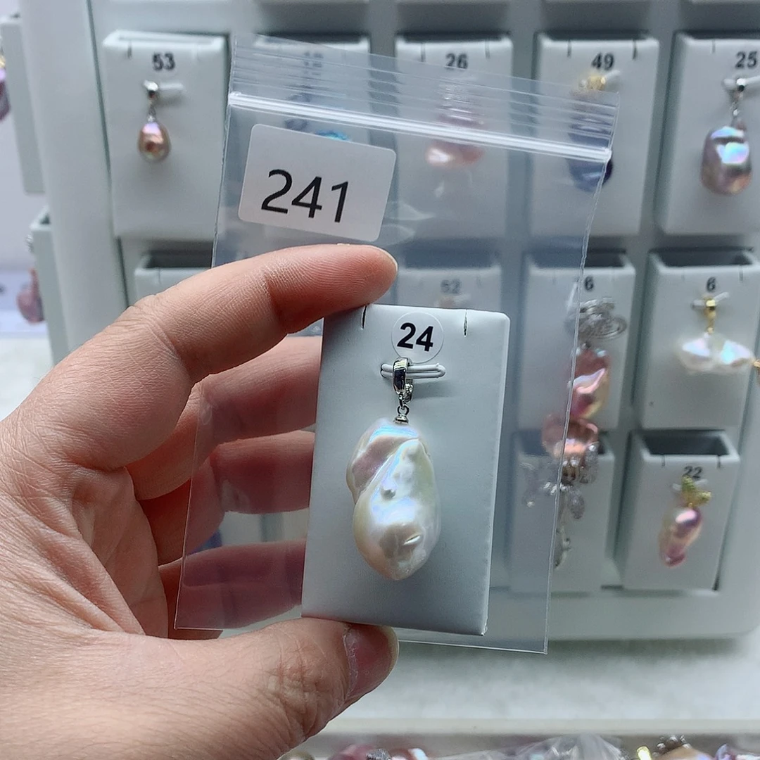 合金淡水珍珠吊坠(不含链)