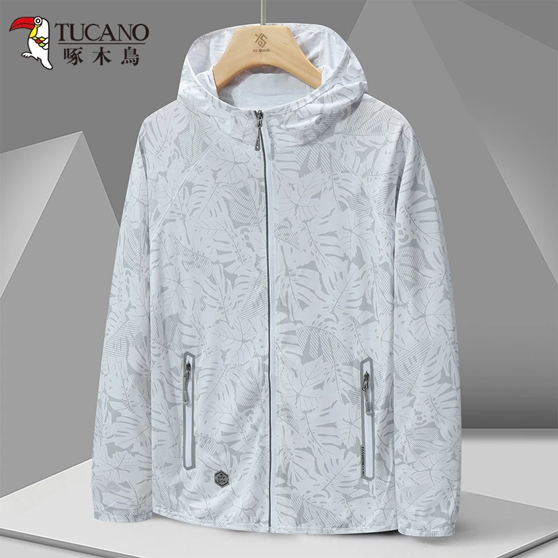 啄木鸟透气速干防晒衣男冰丝外套钓鱼休闲百搭运动户外骑行防晒服