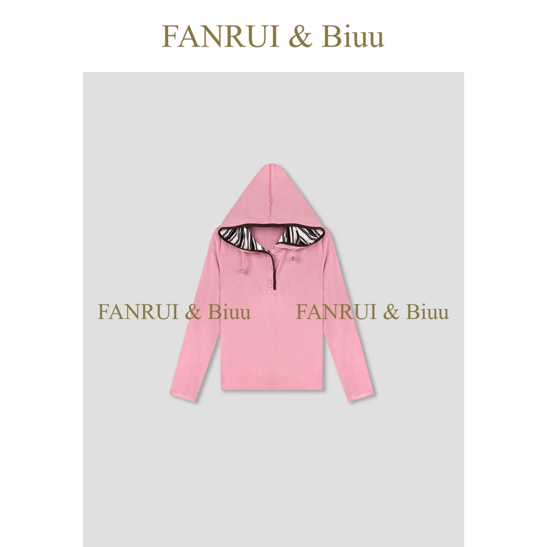 FANRUI/泛芮「梦龙奶昔」时髦洋气小众设计感休闲百搭卫衣女B17877