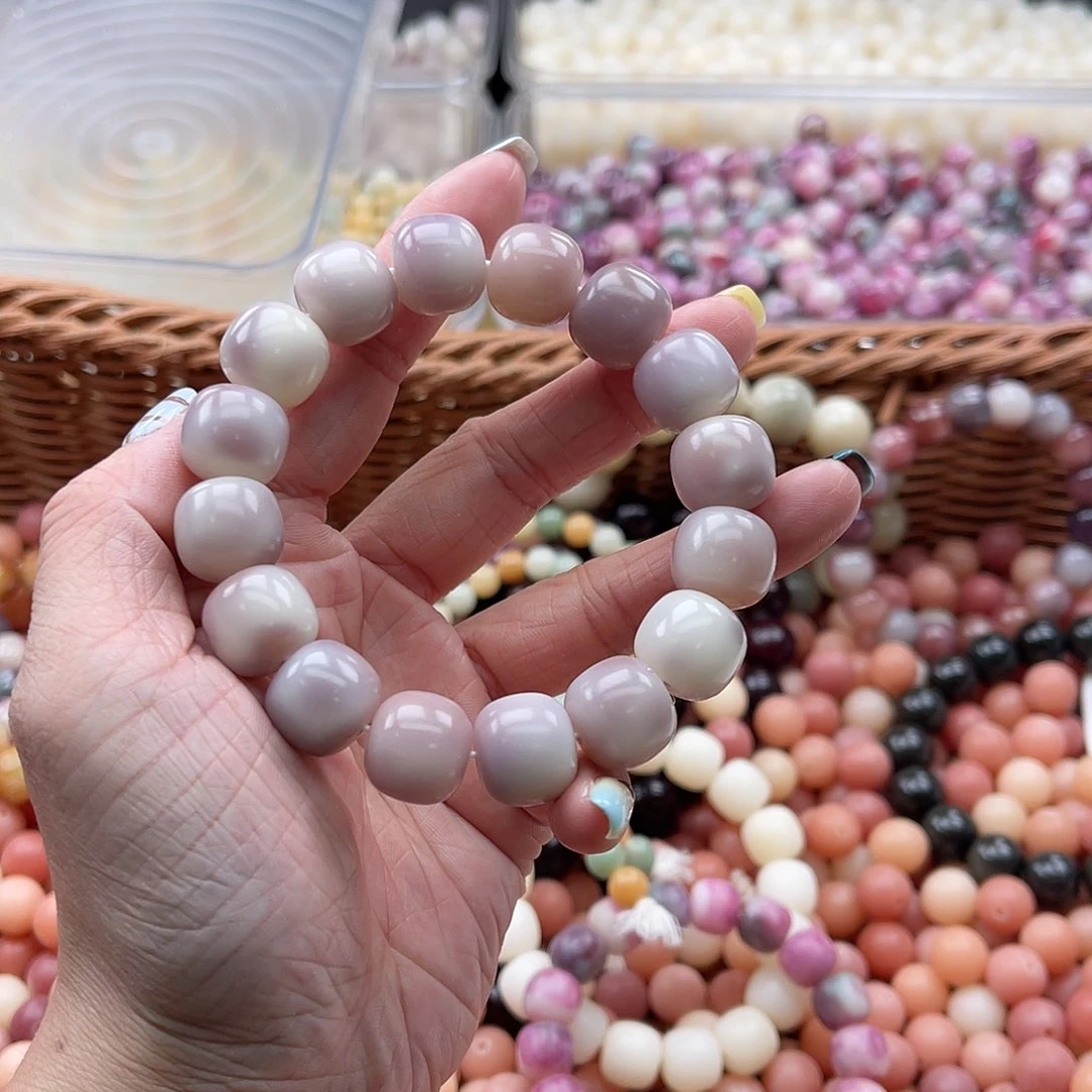 白玉菩提吊坠A/14mm/20颗