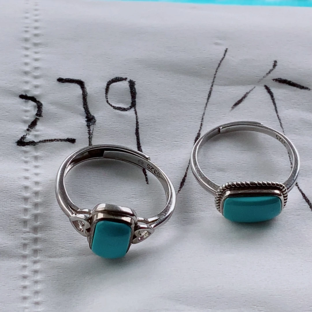 绿松石配饰银S925镶嵌