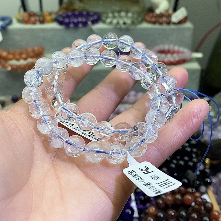 水晶手链未镶嵌白阿塞9+
