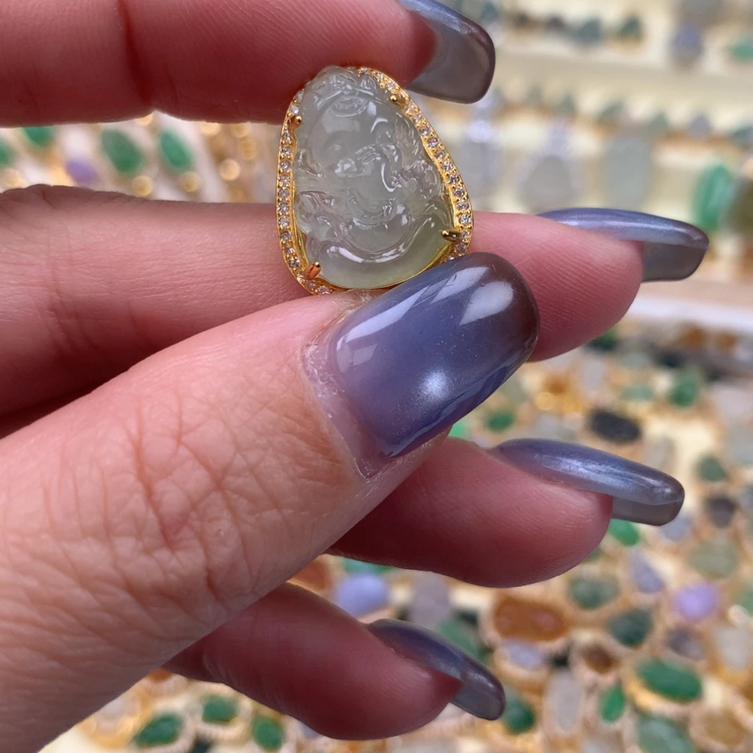 翡翠银S925镶嵌颈饰