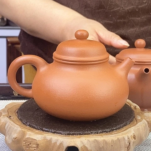 紫砂茶壶宜兴紫砂小红泥260c c