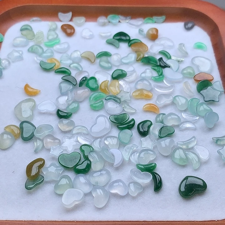 翡翠颈饰未镶嵌星星月亮爱心可挑