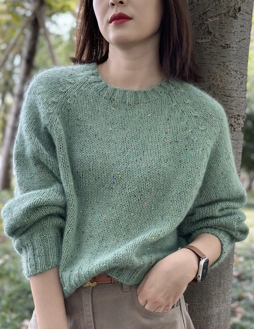 玖玖进口七彩超幼马海毛柔软亲肤手工毛线手编绒毛机织粗毛（50克）