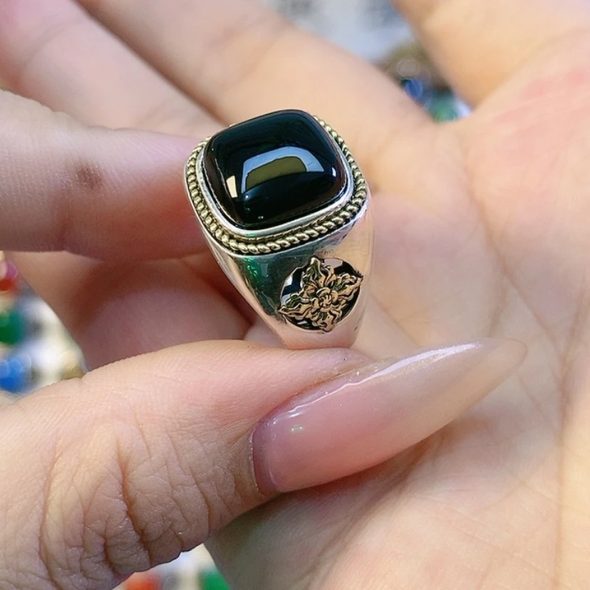 【闪购商品】玛瑙/玉髓戒指银S925镶嵌