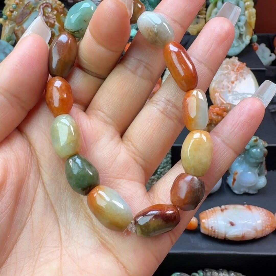 翡翠未镶嵌挂件翡翠串串