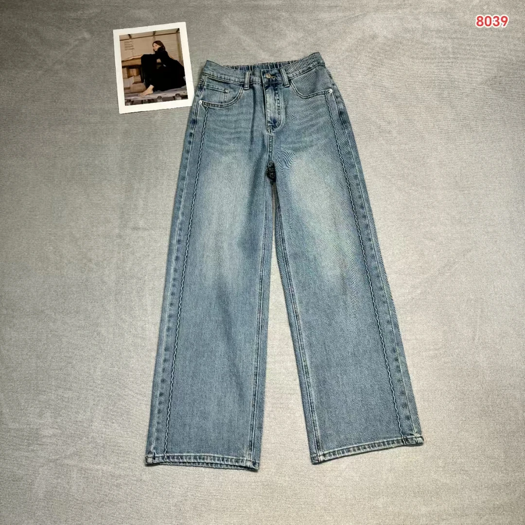 收腰修身百搭提臀牛仔裤8039