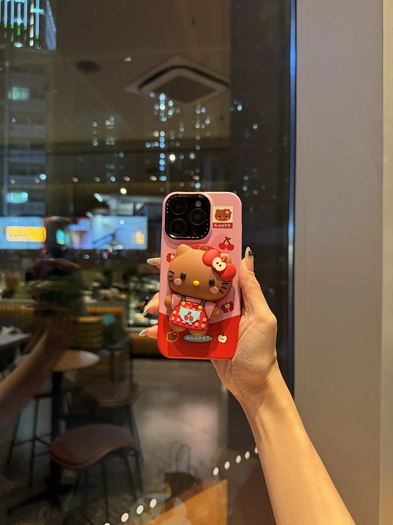 立体黑皮KT磁吸支架手机壳