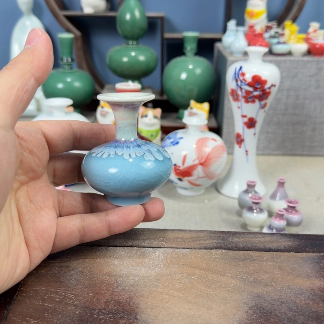 陶瓷手工小花器摆件