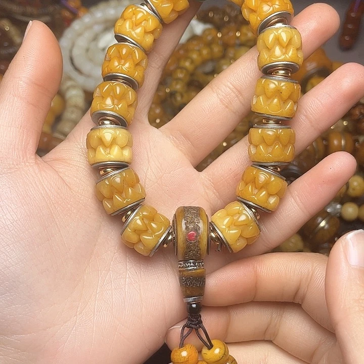 牛骨手串/手链【****】牦牛骨吞金兽