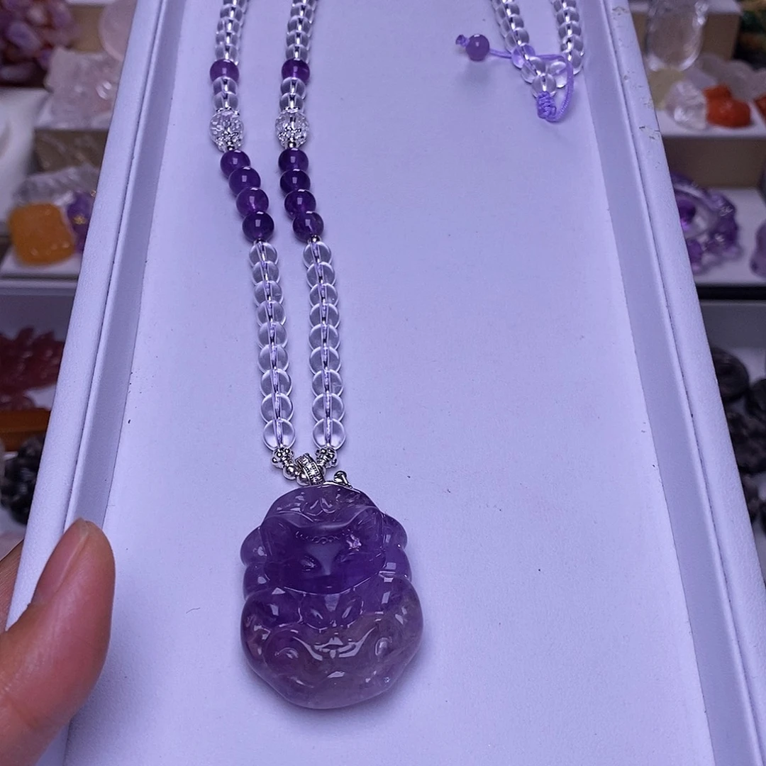 水晶颈饰未镶嵌去**吧一套分两单宠链