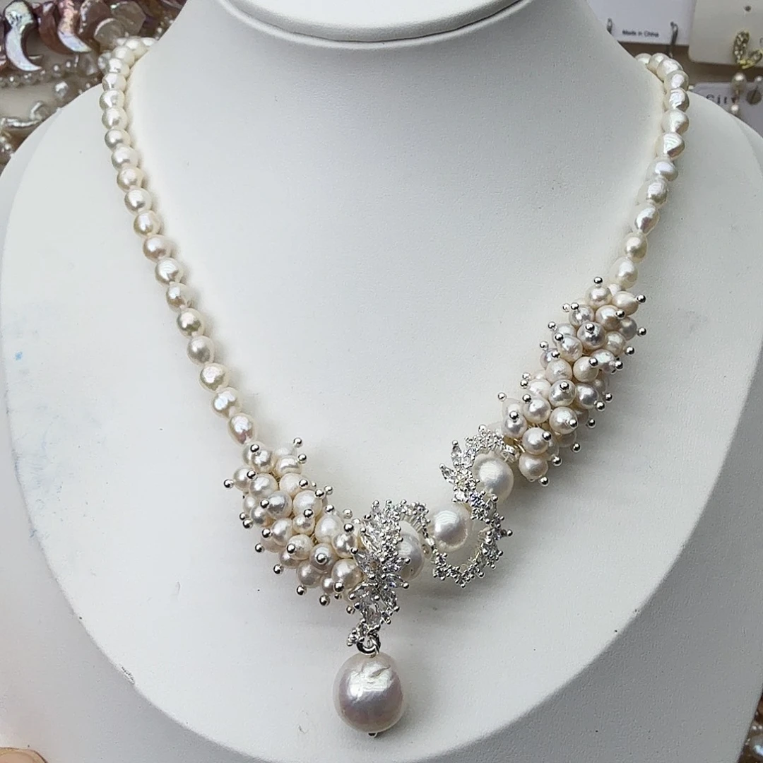 未镶嵌颈饰淡水珍珠