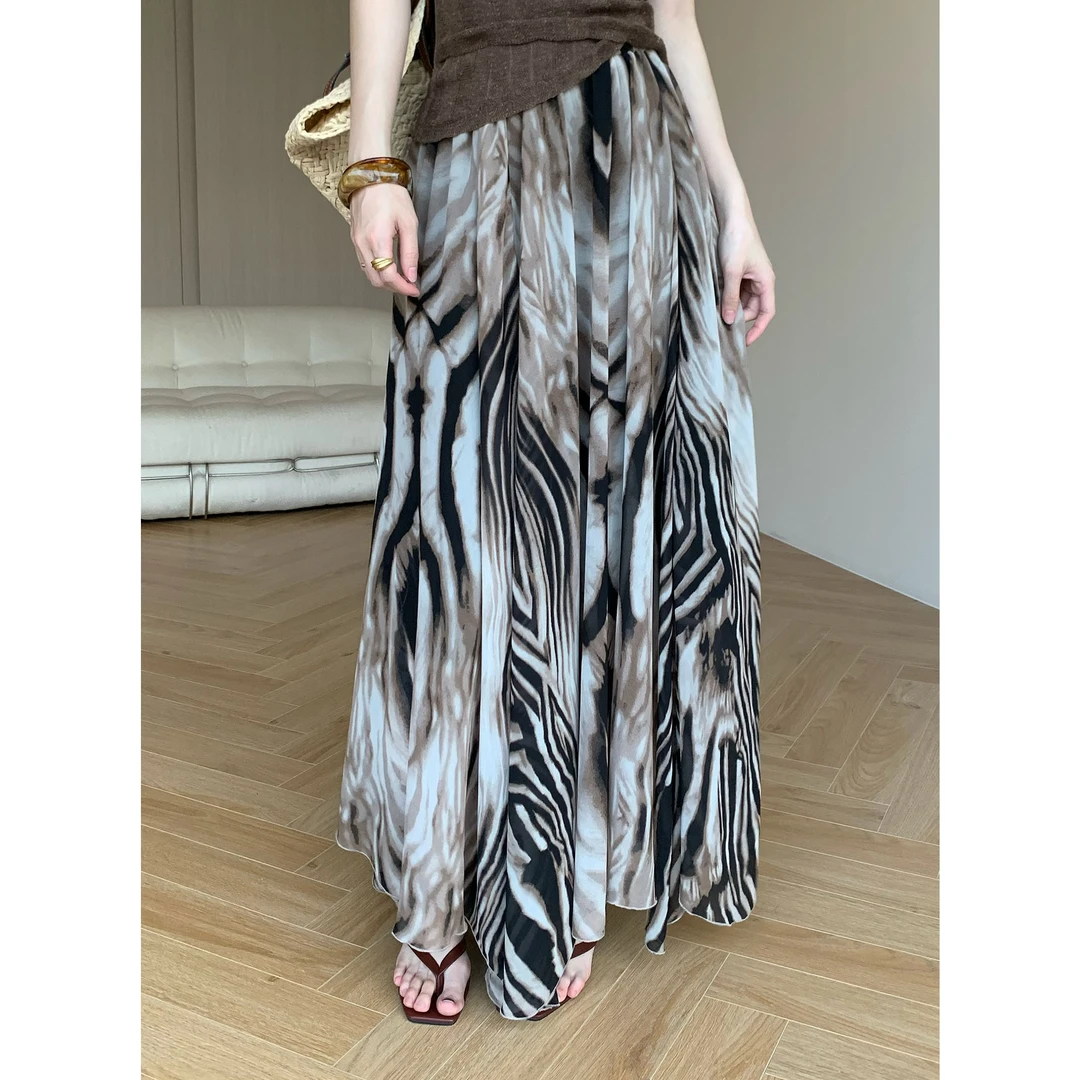 JIJINQI【现货清仓】垂感宽松显瘦薄款设计感半裙JC12BZHM215