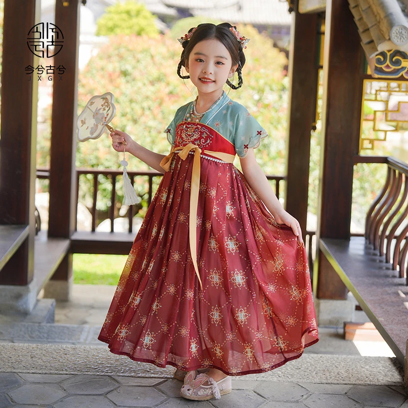 【寄心】今兮古兮夏季女童古风汉服儿童仙女中国风薄款2024齐胸褥裙