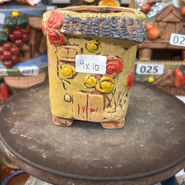 紫砂花盆粗陶材质多肉花盆