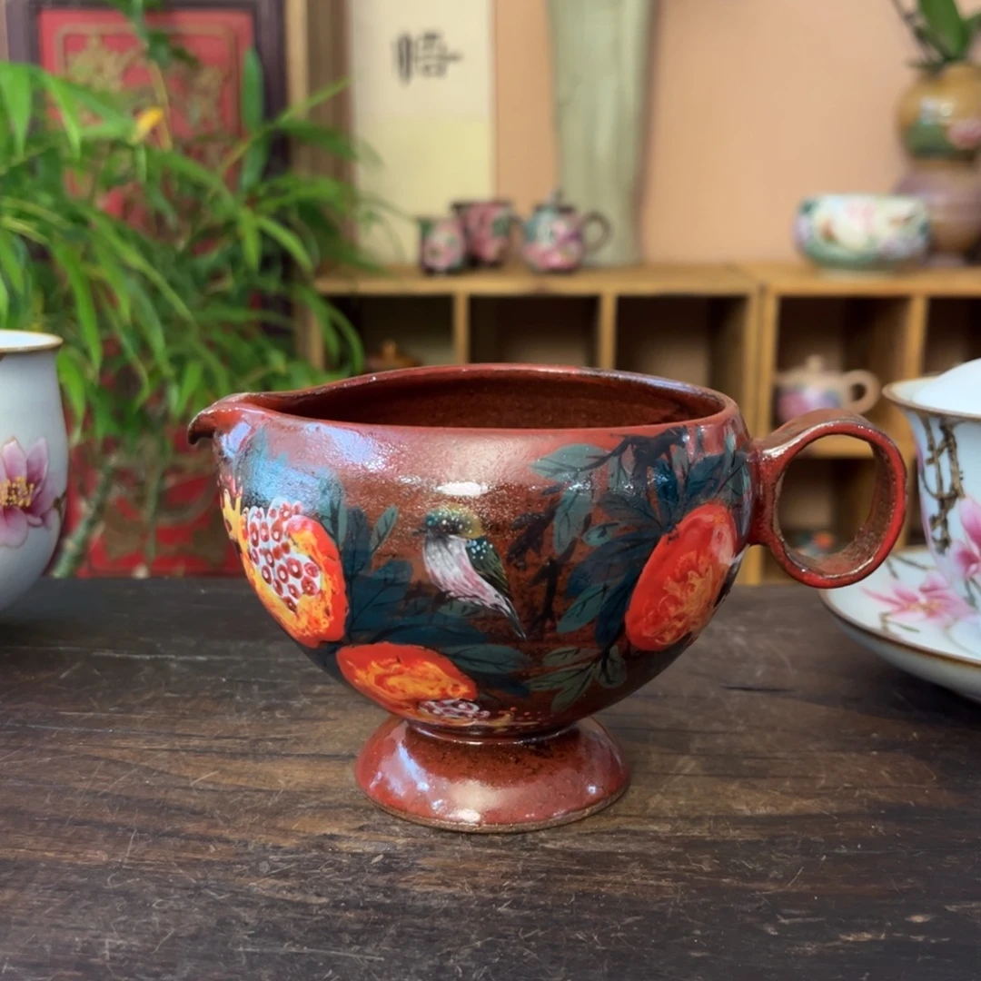我***茶柴烧手工手绘陶瓷