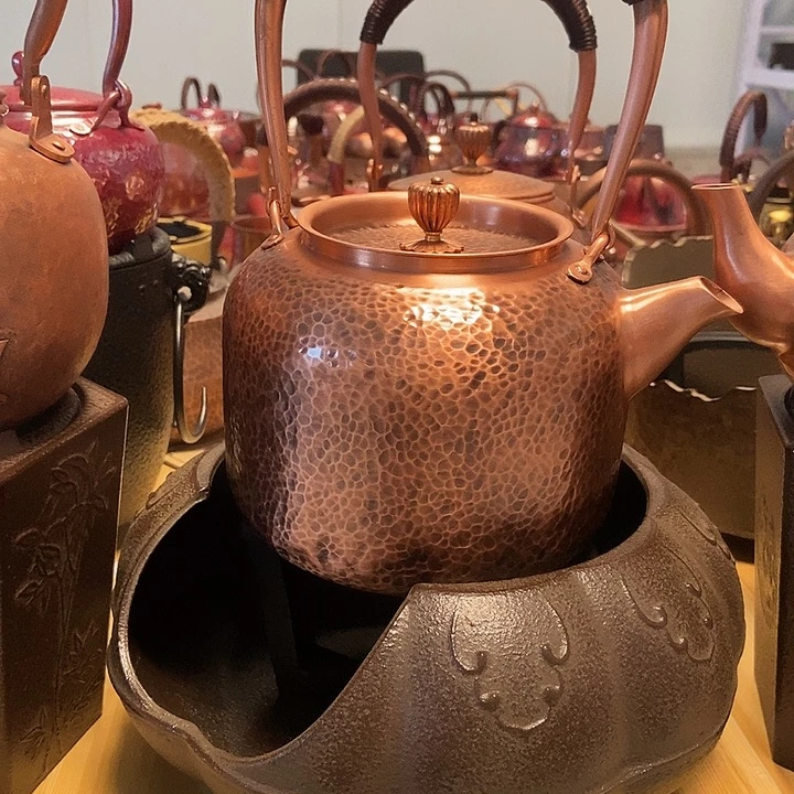 平****栈纯手工制作紫铜茶器